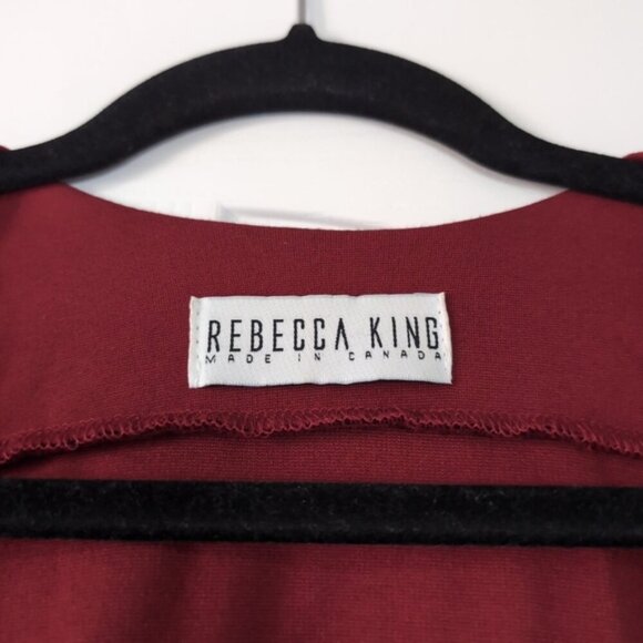Rebecca King Preppy Academia Old Money Elbow Patch Bordeaux Wine Red Blazer XS - Picture 3 of 8